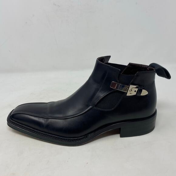 Cesare Paciotti Italian Black Leather Booties Mens Size 6.5 main image 7